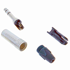 (2) Two Genuine NEUTRIK NP3X Stereo 1/4″ TRS Cable Mount Jack Nickel Plated
