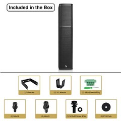 Sound Town Passive Wall-Mount Column Line Array Speaker 4×5″ Black (CARPO-P6SLB)