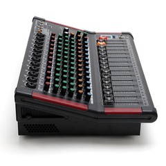 16DSP Power Mixer Professional Mixing Amplifier 12 CH w/ USB Slot TRS Bluetooth