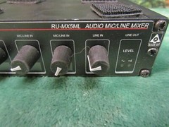 RDL RU-MX5ML 5 Input Mic/Line Mixer with 24V Phantom Power Mic/Line Out