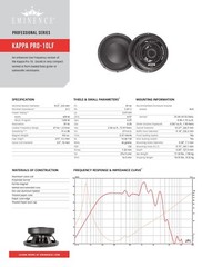 Eminence KAPPA PRO-10LF 10″ Speaker Low Frequency Woofer Midbass 600 Watts RMS