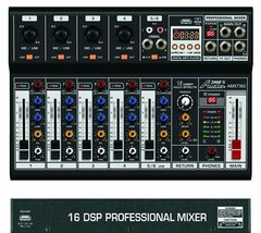 Audio2000’S AMX7362 Six-Channel Audio Mixer with USB 5V Power Supply USB/PC -MR