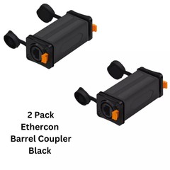 2PCS RJ45 Tactical Cat5 Ethernet EtherCon Coupler IP65 Barrel Female Coupler 6A