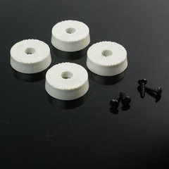 4 Quality Rubber Feet for Guitar Amps Speaker Cabinets etc, Large dim 35mm,White