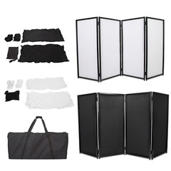 White Black DJ Event Facade Scrim Metal Frame Booth With Travel Bag Case