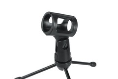 GFWMIC0251 Mini Tripod Desktop Microphone Stand Clip Collapsible Legs