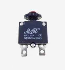 PROCRAFT MR1-15A 15A Panel Mount Circuit Breaker / Overload Protector