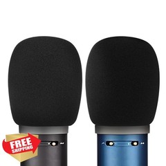 Blue Baby Bottle SL Mic Foam Windscreen Cover – Black (2 Pack)