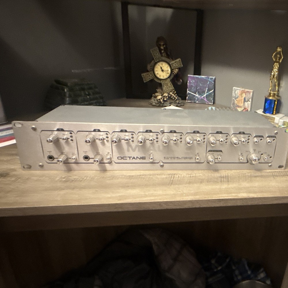M-Audio Octane 8-Channel Rack Mic Preamp XLR/TRS Phantom Power Silver