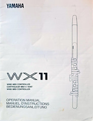 Yamaha WX11 Wind Midi Controller Unit Original Owner’s Manual Book Made in Japan
