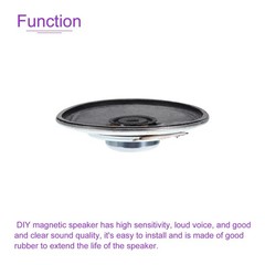 DMiotech 2 Pack 2W 8 Ohm 50mm Diameter DIY Magnetic Speaker Round Shape Black