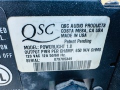 QSC Powerlight 1.8 Power Amplifier 650 Watts Per CH. @ 4 ohms – working