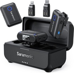 Saramonic BLINK500B2+ Wireless Lavalier Microphone for iPhone Android Black