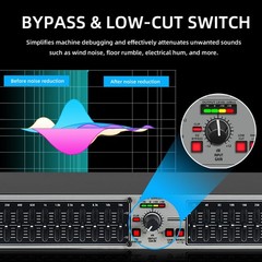 Graphic Equalizer 15-Band Stereo EQ for Home Audio, Dual Channel Professional…