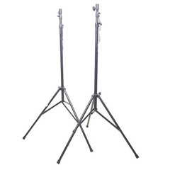 2 Prox DJ Lighting Stand w/ square T-BARS & carry case Adjustable up to 9 ft