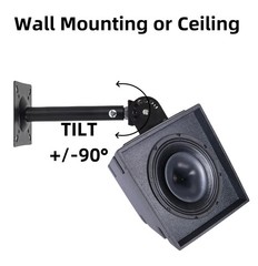 Universal Speaker Wall Ceiling Mounts Support up to 80lb,Heavy Duty Dual Blac…