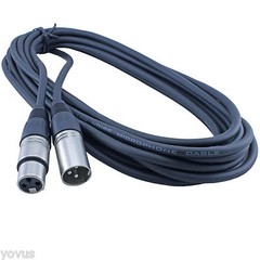 5-PACK XLR pro audio mic microphone extension cables powered monitor cords 15ft