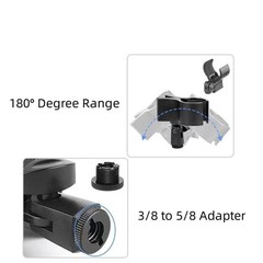2 Pack Microphone Clip Holder Mic Stand Clips Replacement with 5/8″ 3/8″ 1/4’…