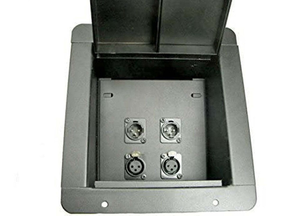 PROCRAFT FPML-4X-BK MINI Recessed Stage Pocket / Floor Box w/ 4) D – optional