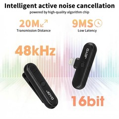 JOYO Live Streaming Recording Kit Wireless Noise Cancelling Mic, 48V Audio Mixer