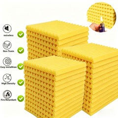 12-96pcs Acoustic Foam Panel Wall Tiles Record Studio Noise Sound Proof 12″x12″