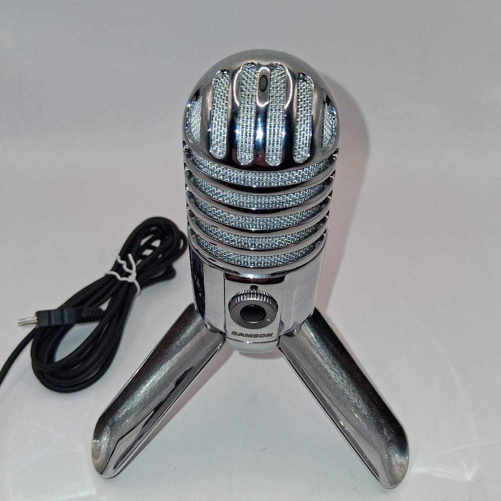 Samson Chrome Meteor Condenser Wired USB Microphone Works