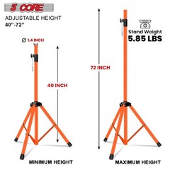 Tall Adjustable Tripod Speaker Stand – 72 Inch Studio Monitor Support