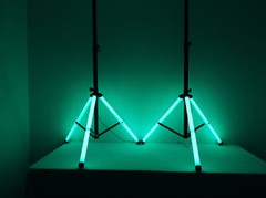 2) Rockville PARTY STAND LED DJ Tripod Speaker Stands+RGB Remote+Sound Activated