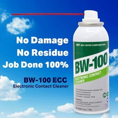 BW-100 Non-Flammable Electronic Contact Cleaner Aerosol Spray – Safely Cleans Jo