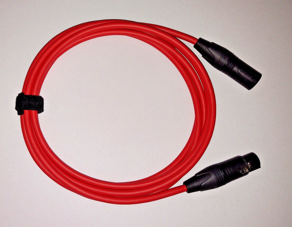 XLR MIC CABLE – MOGAMI 2549 (RED, BLUE, GREEN or YELLOW) – NEUTRIK Black/Gold