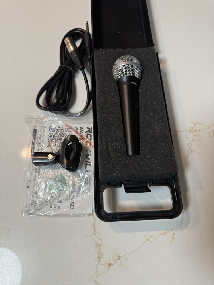 Rockville RMC-XLR High Performance Hand Held Dynamic Vocal Microphone With Case