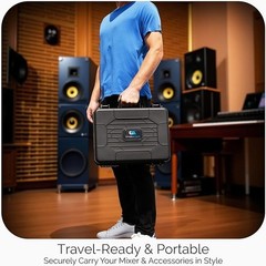 17″ Hard Shell Audio DJ Mixer Travel Case for Behringer Xenyx Q1202USB X1204USB