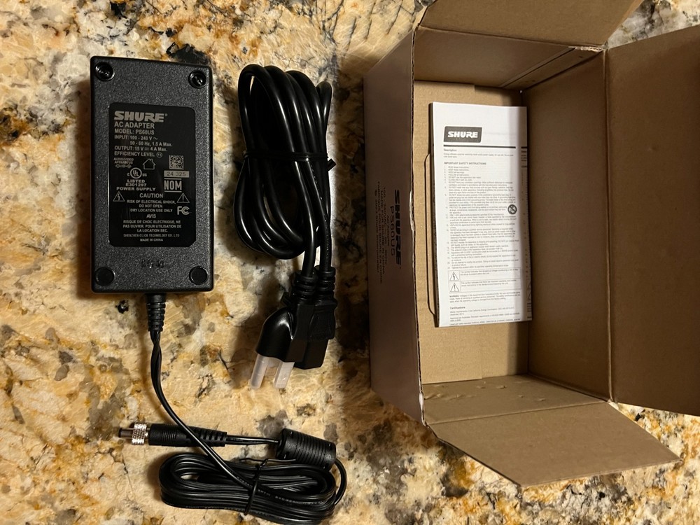 NEW Shure Power Supply PS60US 120 VAC 60Hz