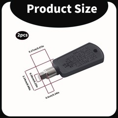 2-Pack Universal Mini Fridge Lock & Freezer Door Key Replacement,Pentagonal H…