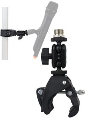 Hocoder Mic Crab Clamp Microphone Mount with Double Ball Head Adjustment 1/4″…
