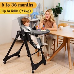 Baby High Chair | 6-in-1 Rocking Toddler Chair & Travel High Chair for Toddlers