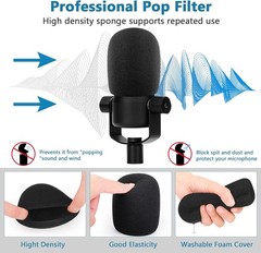 Windscreen Pop Filter Compatible with Rode Podmic, Mic cover for podmic