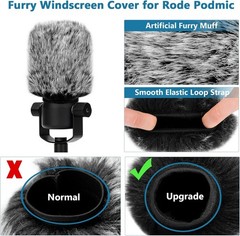 Windscreen Pop Filter Compatible with Rode Podmic, Mic cover for podmic