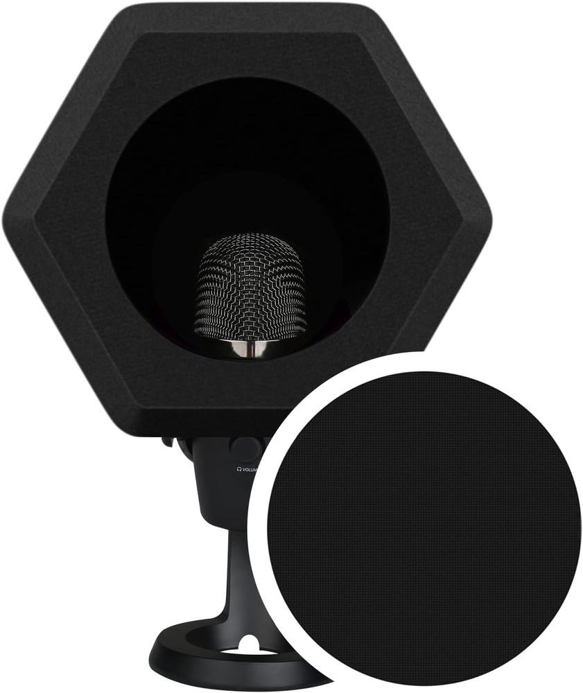 Professional Microphone Isolation Ball with 2-Layered Pop Filter, High Density