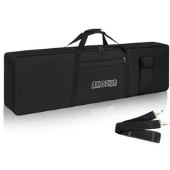 AKOZLIN 88 Keys Portable Padded Keyboard 53.9″x6.7″x13″for slim 88key, Black