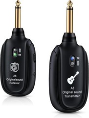 Wireless Guitar System – UHF Technology, 100ft Range, Rechargeable & Easy to Use