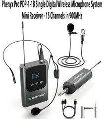 Phenyx Pro PDP-1-1B Single Digital Wireless Microphone System, w/Mini Receiver