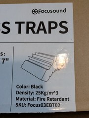 Focusound 4 Pack Bass Traps Corner Acoustic Foam Corner 12″ X 12″ X 7″