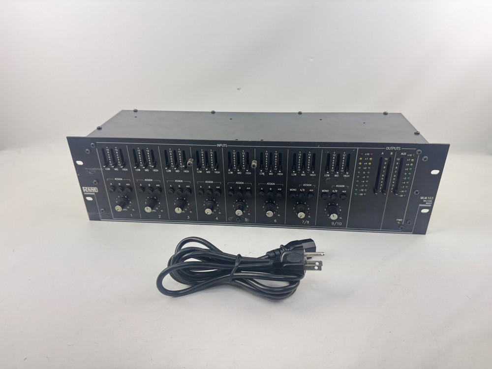 Rane MLM103 Rack Mount 3U Audio 10-Channel Mic/Line Mixer