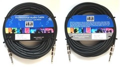 Pair (2 pcs) 100 feet long 1/4″ to 1/4″ 14-Gauge Pro Speaker Audio Cable MUSYSIC