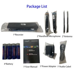 Pro Audio UHF Wireless Microphone System 2 Channel Handheld Church Dynamic Mics