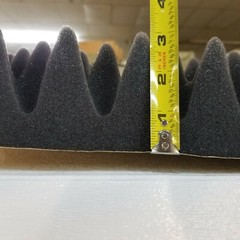 39×78″x3″ Self Adhesive Egg Crate Acoustic Foam Soundproofing Studio Car Black