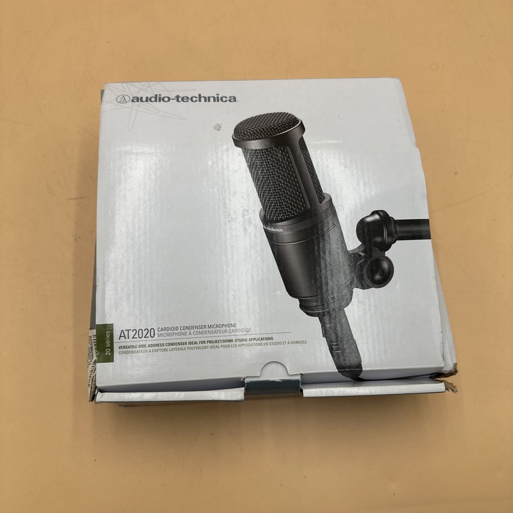 Audio-Technica AT2020 Cardioid Condenser Studio XLR Microphone IN VERY GOOD