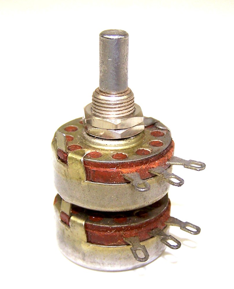 A-B Type J 1/4” Shaft 3/8” Bushing Dual 1K Audio Taper Pot, Headphone Box Etc PF