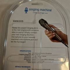 Singing Machine Wired Microphone for Karaoke Unidirectional Dynamic SMM205